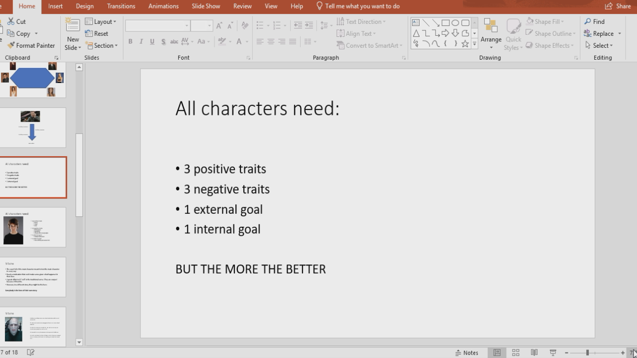 4 - Creating main characters and villains