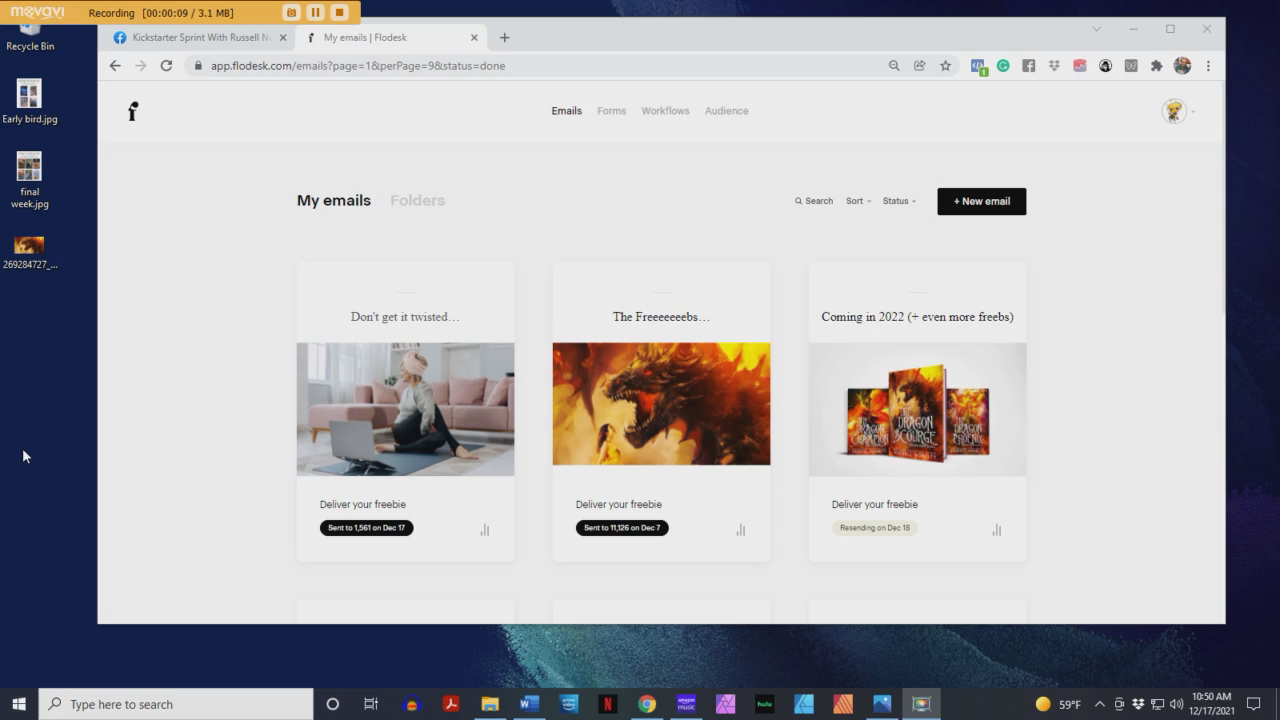Russell's exact prelaunch and launch email sequence