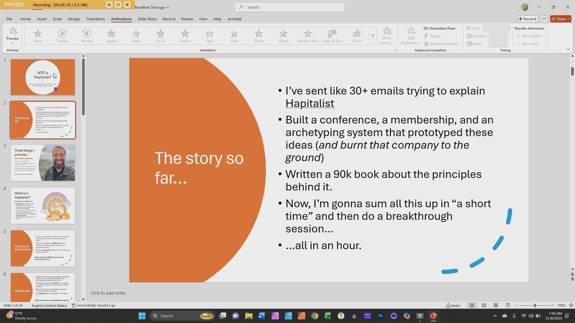 WTF is Hapitalist presentation record